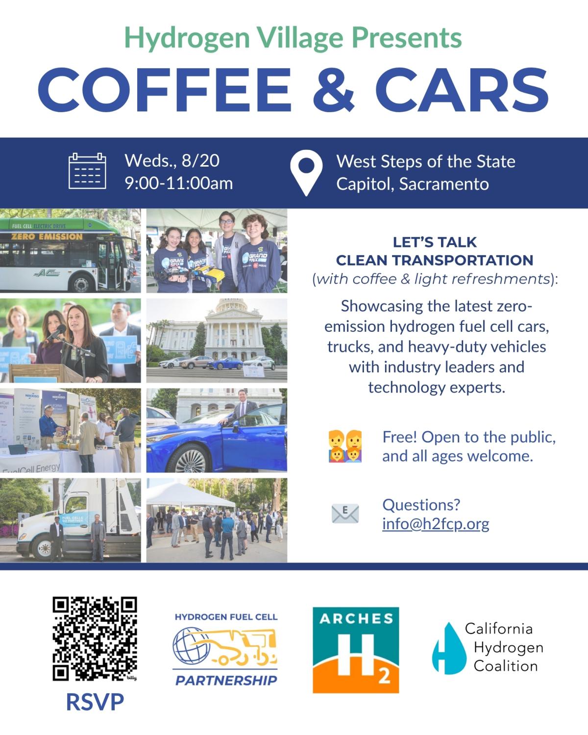 Hydrogen Village Coffee and Cars Invite Flyer